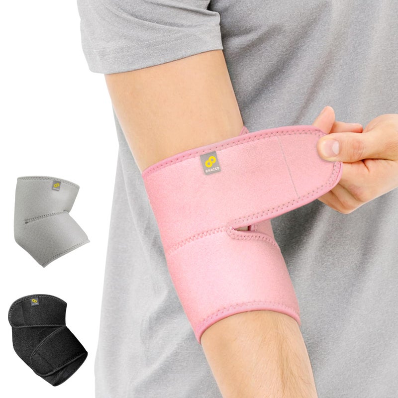 Bracoo Elbow Brace for Tendonitis Women Men, Tennis Elbow Compression Sleeve Wrap Support, Golfer's Elbow, Bursitis, Sprains, Strains, Sports Injury Recovery Joint, Arthritis Pain Relief, ES10 - Image 1